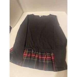 Crew cuts Long Sleeve top with Stewart Tartan Plaid Flounce  Size Med 8-10